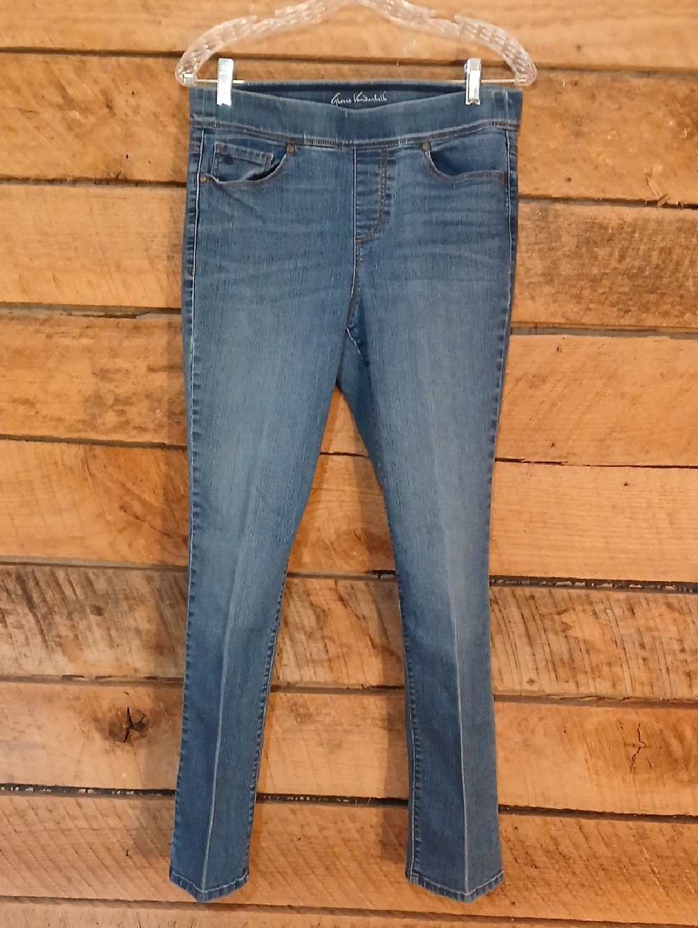Gloria Vanderbilt Pull On Skinny Jeans in Medium Blue Sz 8